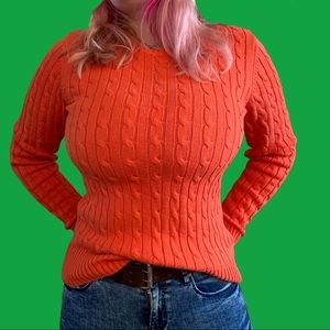 orange tommy hilfiger sweater